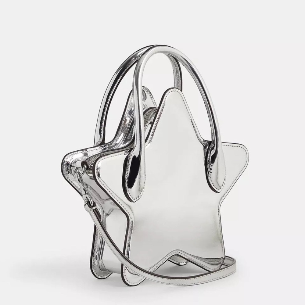 Coach Metallic Silver Star Bag Crossbody NWT CN700